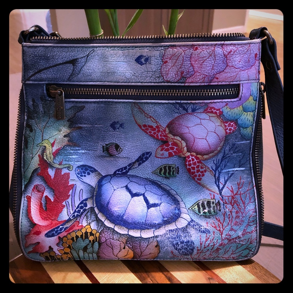 Anuschka Women's Genuine Leather Hand painted Bag